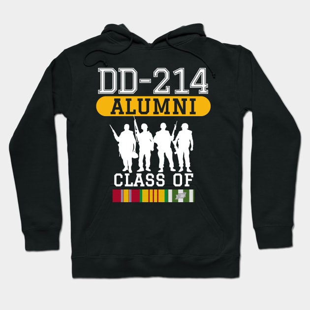 DD-214 Alumni Class of Vietnam Veteran Pride Hoodie by Revinct_Designs